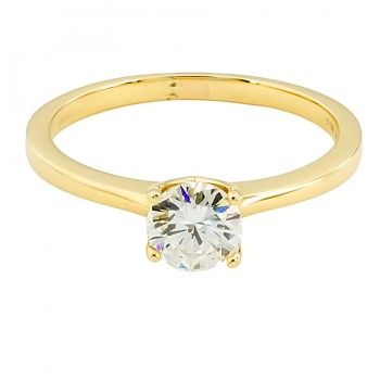 18ct gold diamond 0.78cts Ring size S
